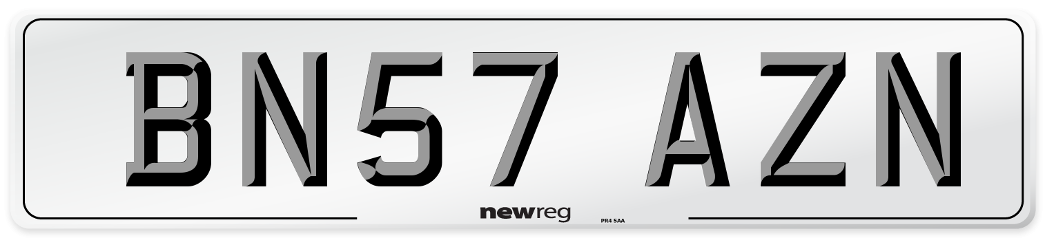 BN57 AZN Number Plate from New Reg